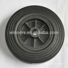 8 inch solid rubber plastic dustbin wheel